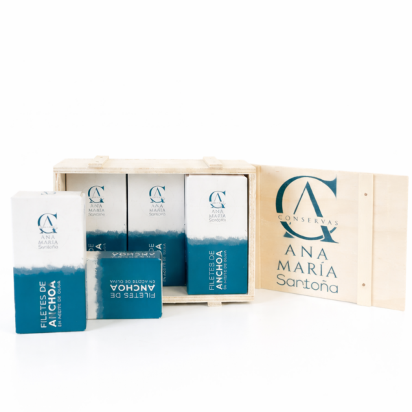 PACK DE 6 LATAS DE ANCHOAS DEL CANTABRICO EN ACEITE DE OLIVA 50ml