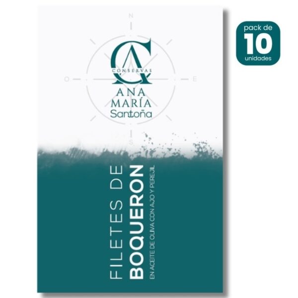 Boquerón en aceite de oliva con ajo y perejil 120g caja de 10
