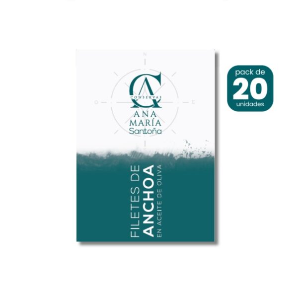 Anchoas del Cantábrico en aceite de oliva 80g caja de 20