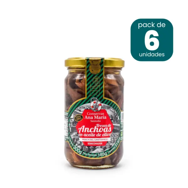 CAJA 6 UDS. TARRO ANCHOA SEMITIRAS 314 ml